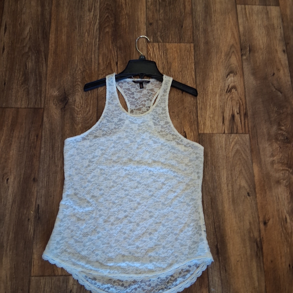 Victoria's Secret White Lace Tank Top